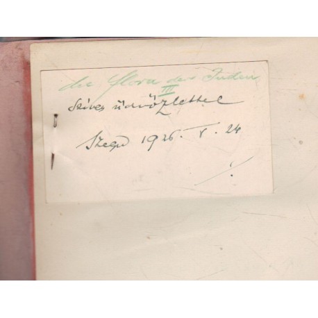 Die flora der Juden (dedikált)