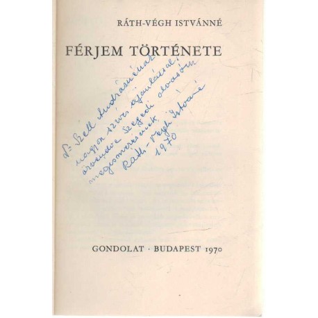 Férjem története (dedikált)