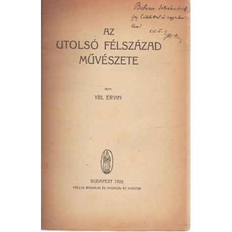 Az utolsó félszázad művészete (dedikált)