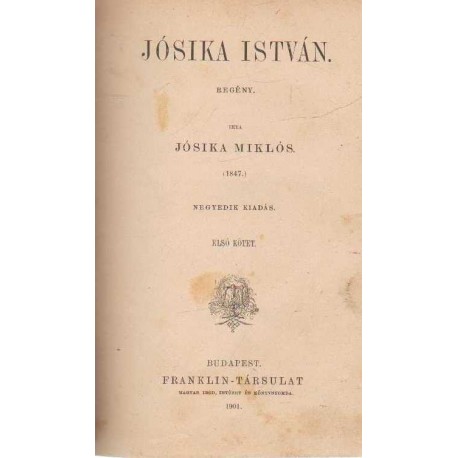 Jósika István (I-II.)