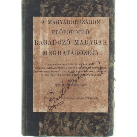 A Magyarországon előforduló regadozó madarak meghatározója