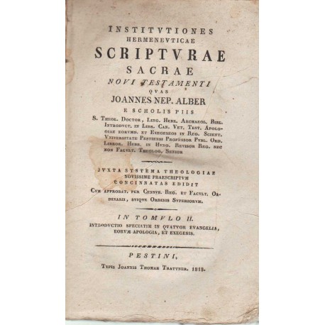 Institvtiones Hermenevticae Scriptvrae Sacrae Novi Testamenti