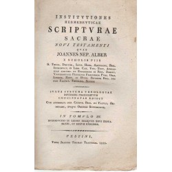 Institvtiones Hermenevticae Scriptvrae Sacrae Novi Testamenti III.