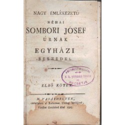 Sombori József úrnak egyházi beszédei