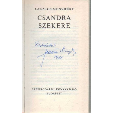 Csandra szekere (dedikált)