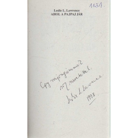 Ahol a pajpaj jár (dedikált)