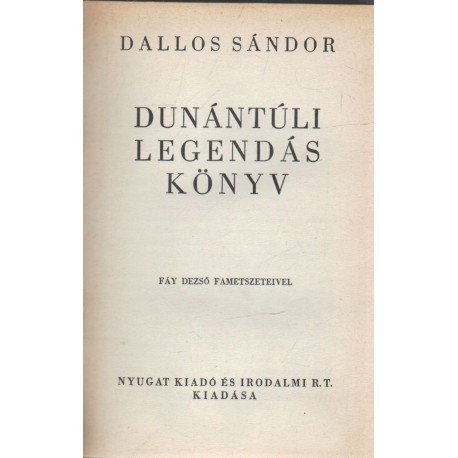 Dunántúli legendás könyv