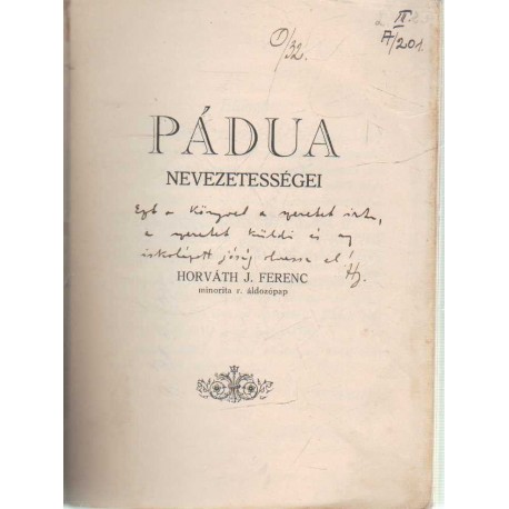 Pádua nevezetességei (dedikált)