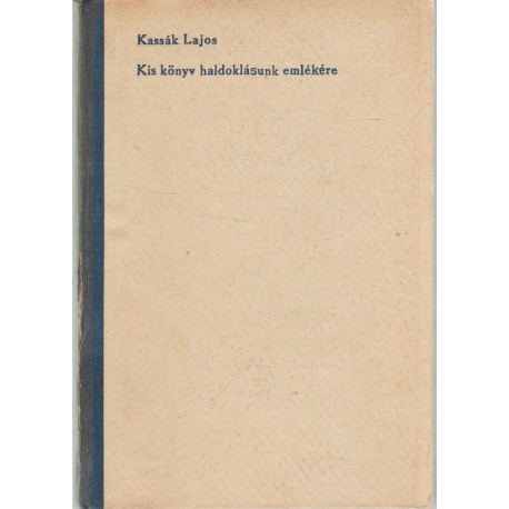 Kis könyv haldoklásunk emlékére