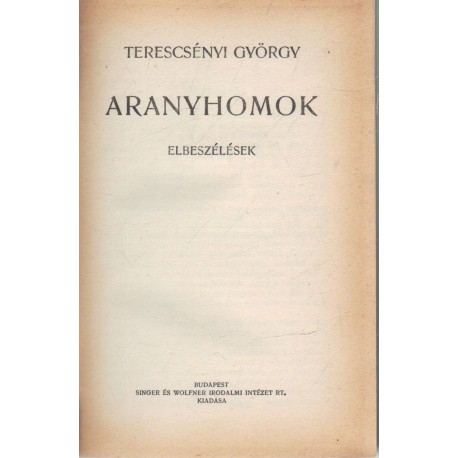 Aranyhomok (aláírt)