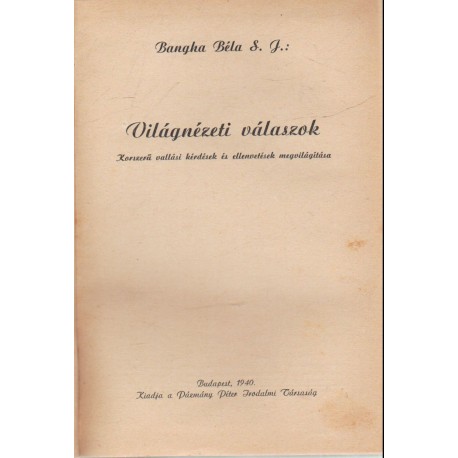 Világnézeti válaszok