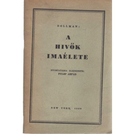 A hívők imaélete (emigráns)