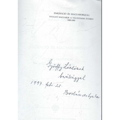 Emigráció és Magyarország (dedikált)
