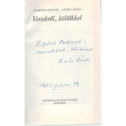 Versekről, költőkkel (dedikált)