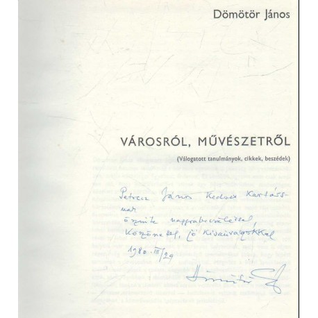 Városról,művészetről (dedikált)