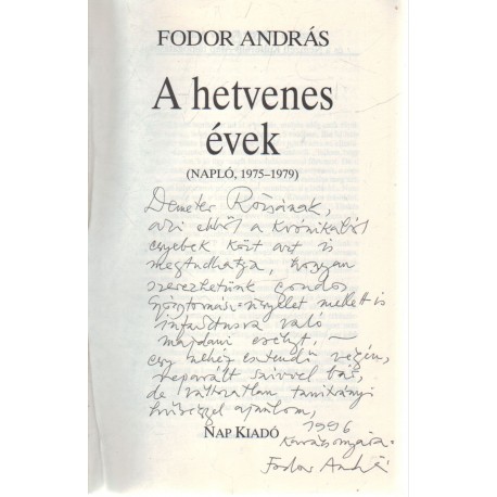 A hetvenes évek (dedikált)