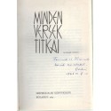 Minden versek titkai (dedikált)