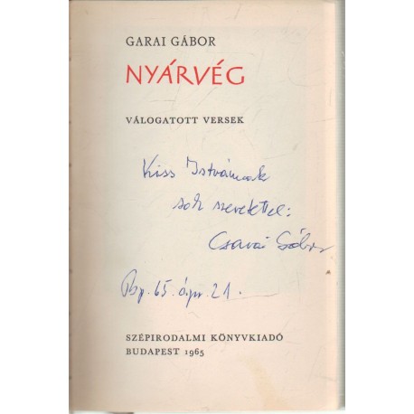 Nyárvég (dedikált)