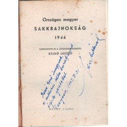 Országos magyar sakkbajnokság 1946 (dedikált)