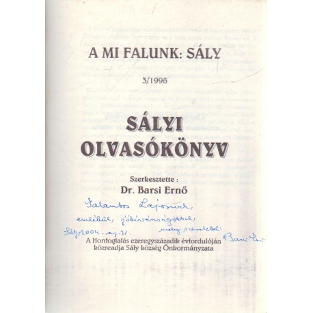 A mi falunk Sály (dedikált)