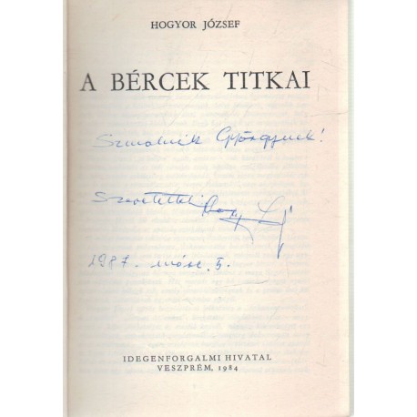 A bércek titkai (dedikált)