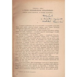 A próza zeneiségének kérdéséhez (dedikált)