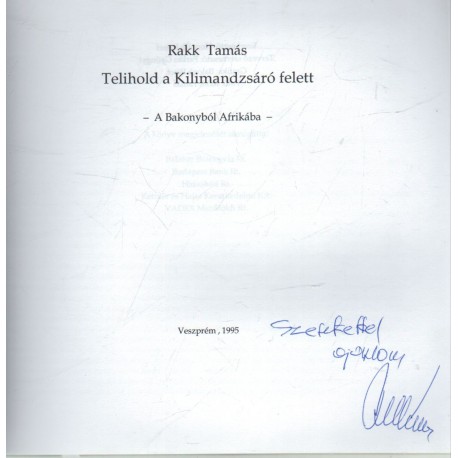 Telihold a Kilimandzsáró felett (dedikált)
