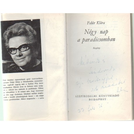 Négy nap a paradicsomban (dedikált)