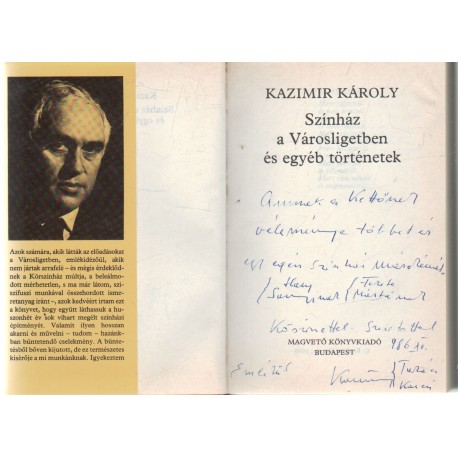 Színház a városligetben és egyéb történetek (dedikált)