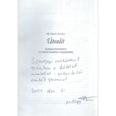 Útonlét (dedikált)