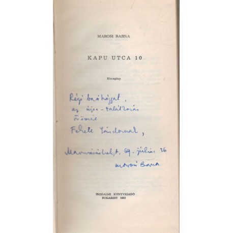 Kapu utca 10 (dedikált)