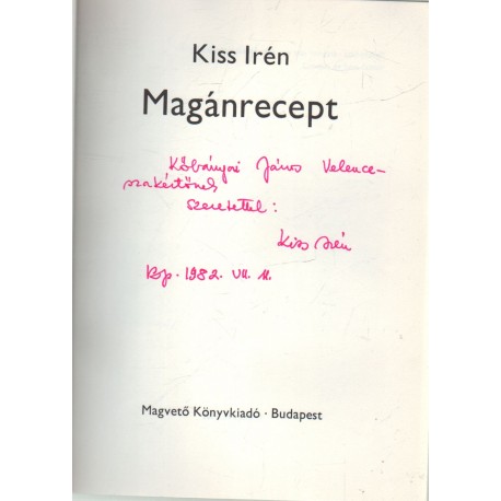 Magánrecept (dedikált)