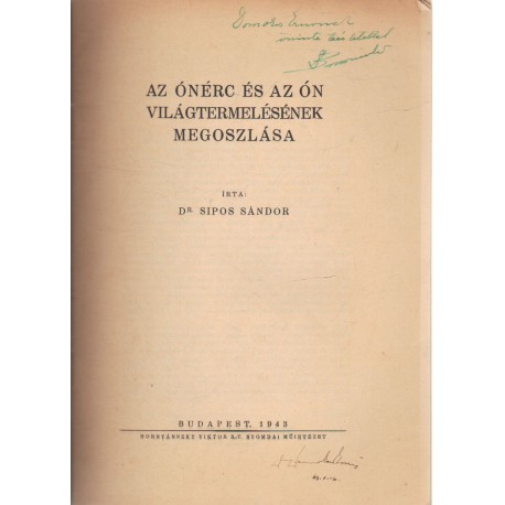 Az ónérc és az ón világtermelésének megoszlása (dedikált)