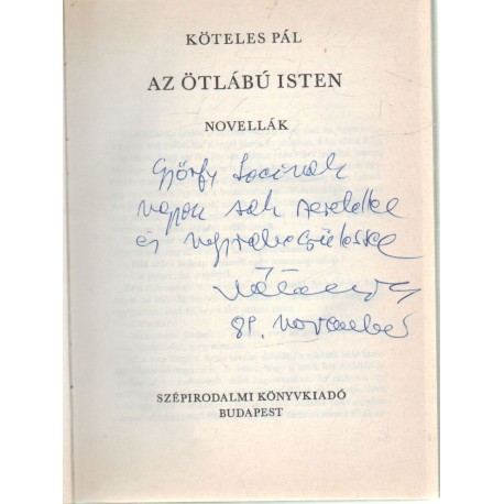 Az ötlábú isten (dedikált)