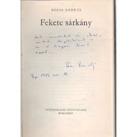 Fekete sárkány (dedikált)