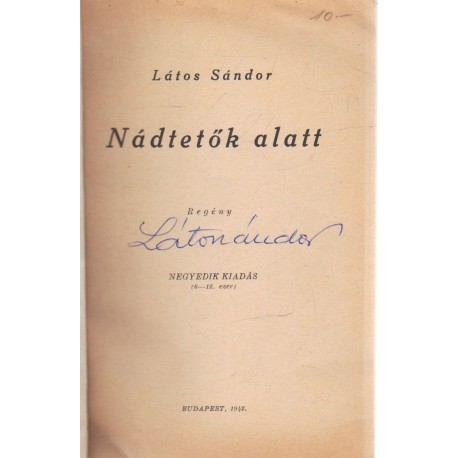 Nádtetők alatt (dedikált)