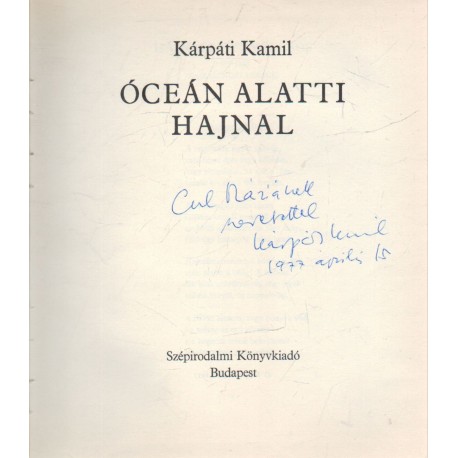 Óceán alatti hajnal (dedikált)