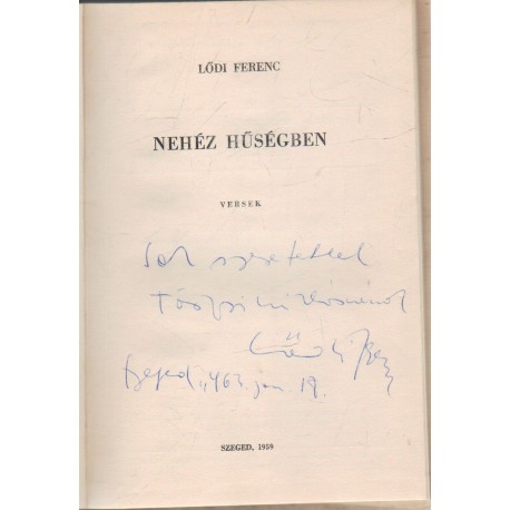 Nehéz hűségben (dedikált)