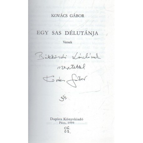 Egy sas délutánja (dedikált)