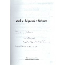 Várak és helynevek a Mátrában (dedikált)