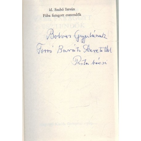 Fába faragott esztendők (dedikált)