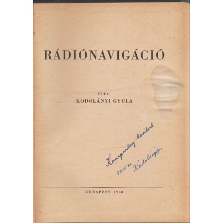 Rádiónavigáció (dedikált)