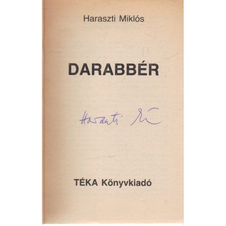 Darabbér (dedikált)