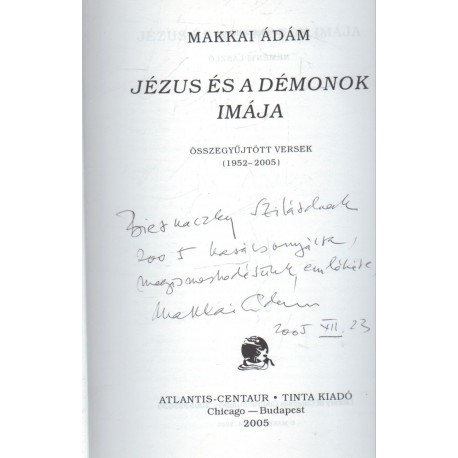 Jézus és a démonok imája (dedikált)