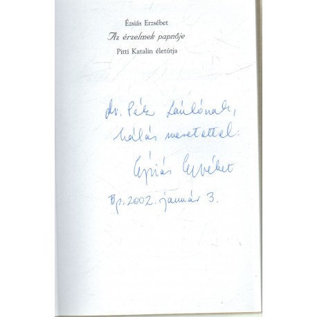 Az érzelmek papnője (dedikált)