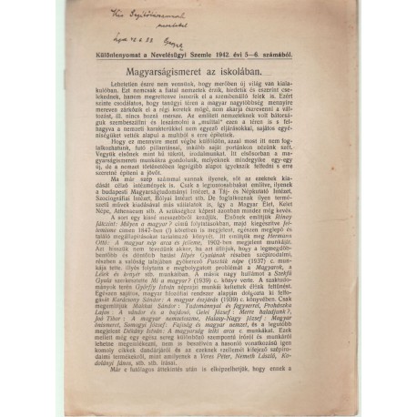 Magyarságismeret az iskolában (dedikált)