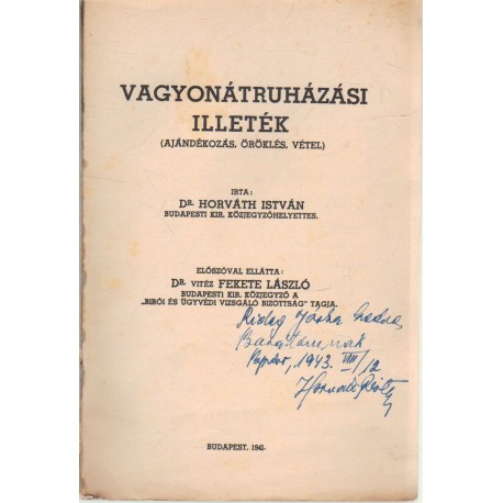 Vagyonátruházási illeték (dedikált)