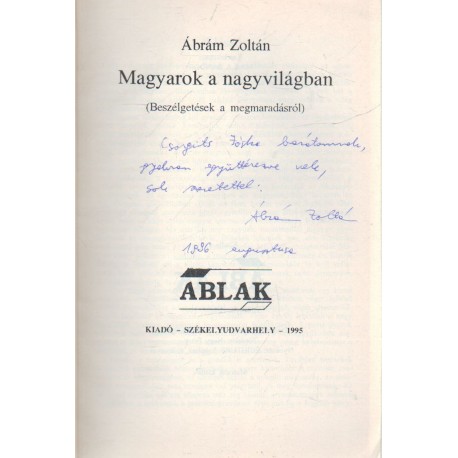 Magyarok a nagyvilágban (dedikált)
