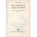 Egy emigráns alakváltásai (dedikált)
