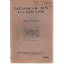 Gazdaságpolitikai tanulmányok (dedikált)